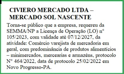 foto Notícia Novo Progresso