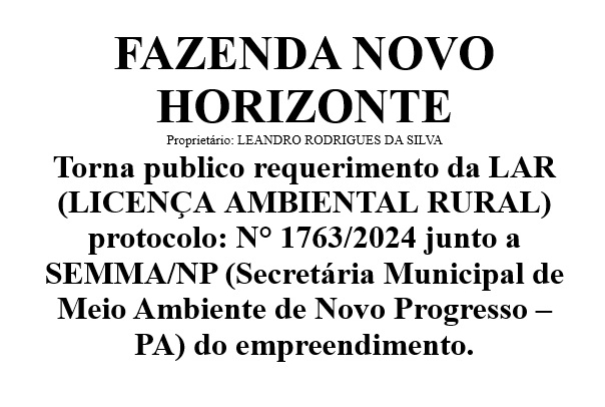 foto Not&iacute;cia Novo Progresso